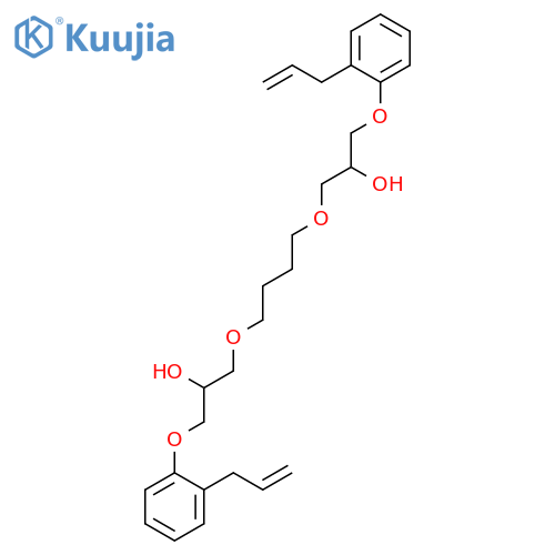 2-Propanol, 1,1'-[1,4-butanediylbis(oxy)]bis[3-[2-(2-propenyl)phenoxy]- structure