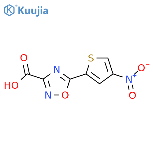 5-(4-Nitrothiophen-2-yl)-1,2,4-oxadiazole-3-carboxylic acid structure