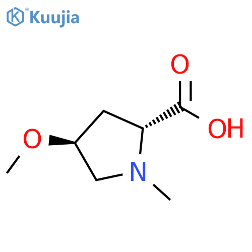(2R,4S)-4-methoxy-1-methylpyrrolidine-2-carboxylic acid structure