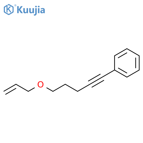 Benzene, [5-(2-propenyloxy)-1-pentynyl]- structure