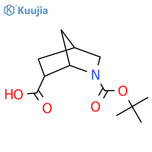 2-tert-butoxycarbonyl-2-azabicyclo[2.2.1]heptane-6-carboxylic acid structure