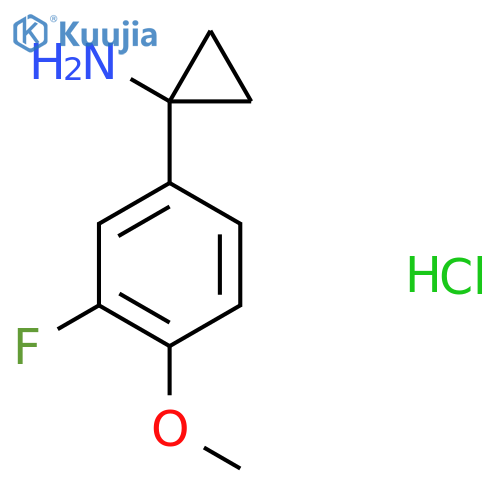 1-(3-fluoro-4-methoxy-phenyl)cyclopropanamine;hydrochloride structure