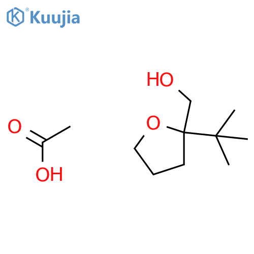 2-Furanmethanol, 2-(1,1-dimethylethyl)tetrahydro-, acetate structure