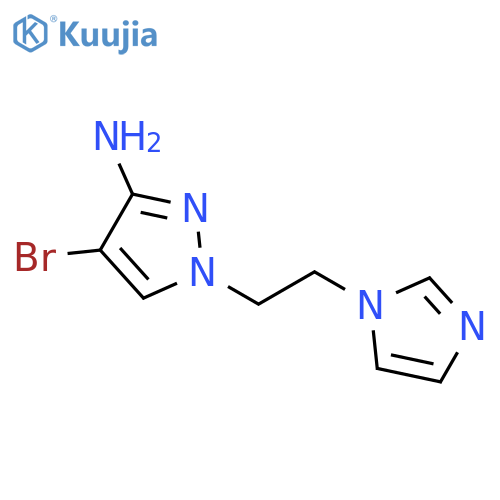 1H-Pyrazol-3-amine, 4-bromo-1-[2-(1H-imidazol-1-yl)ethyl]- structure