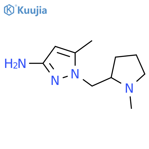 1H-Pyrazol-3-amine, 5-methyl-1-[(1-methyl-2-pyrrolidinyl)methyl]- structure