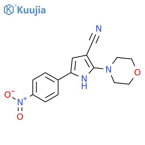 1H-Pyrrole-3-carbonitrile, 2-(4-morpholinyl)-5-(4-nitrophenyl)- structure