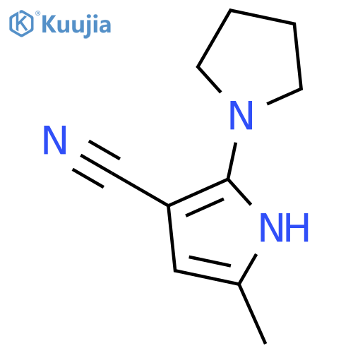 1H-Pyrrole-3-carbonitrile, 5-methyl-2-(1-pyrrolidinyl)- structure