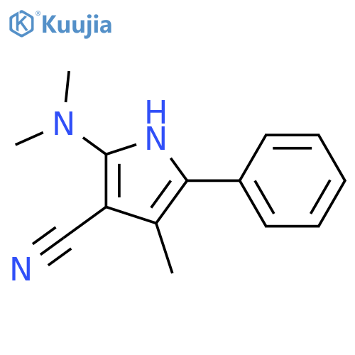 1H-Pyrrole-3-carbonitrile, 2-(dimethylamino)-4-methyl-5-phenyl- structure