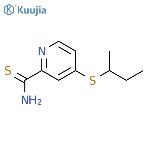 4-[(1-methylpropyl)sulfanyl]pyridine-2-carbothioamide structure