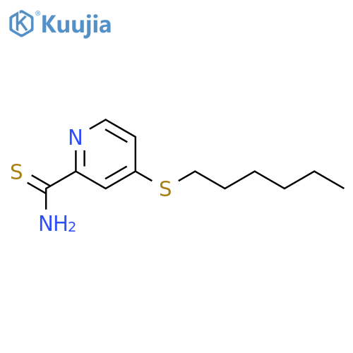 4-(hexylsulfanyl)pyridine-2-carbothioamide structure