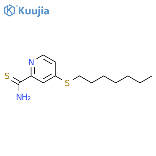 4-(heptylsulfanyl)pyridine-2-carbothioamide structure