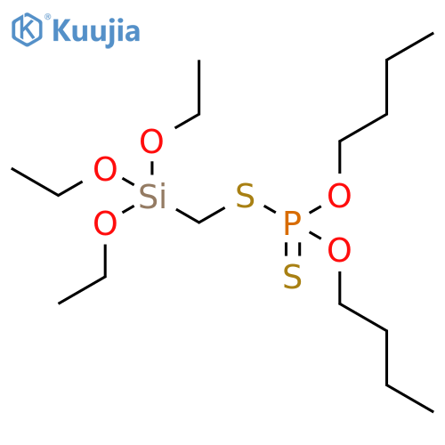 Phosphorodithioic acid, O,O-dibutyl S-[(triethoxysilyl)methyl] ester structure