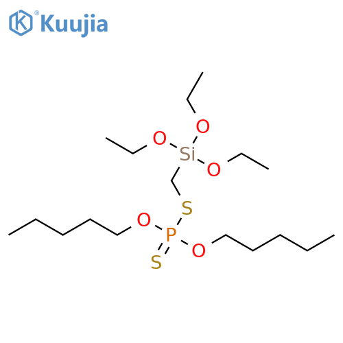 Phosphorodithioic acid, O,O-dipentyl S-[(triethoxysilyl)methyl] ester structure