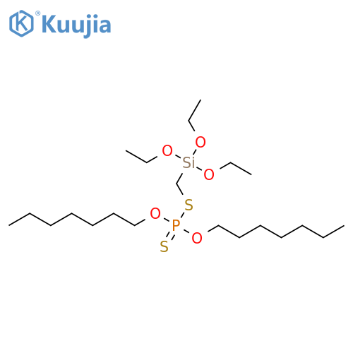 Phosphorodithioic acid, O,O-diheptyl S-[(triethoxysilyl)methyl] ester structure