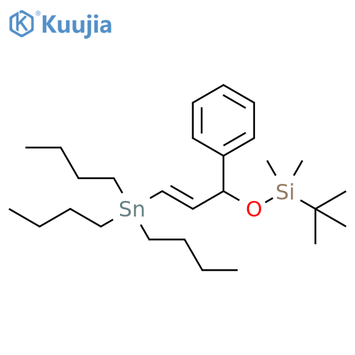 Silane,(1,1-dimethylethyl)dimethyl[[(2E)-1-phenyl-3-(tributylstannyl)-2-propenyl]oxy]- structure