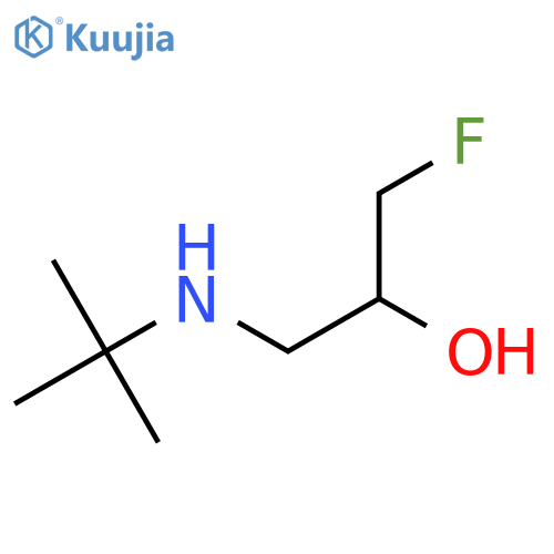 1-(Tert-butylamino)-3-fluoropropan-2-ol structure