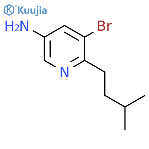 5-Bromo-6-(3-methylbutyl)pyridin-3-amine structure