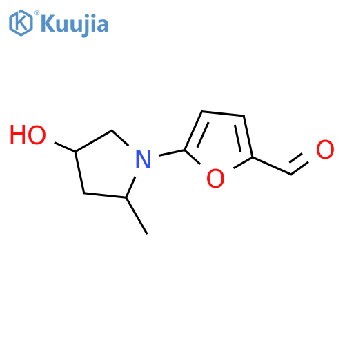 5-(4-Hydroxy-2-methylpyrrolidin-1-yl)furan-2-carbaldehyde structure