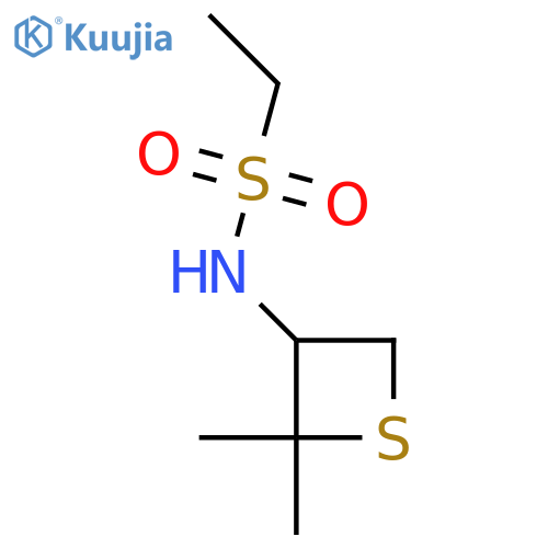N-(2,2-dimethylthietan-3-yl)ethane-1-sulfonamide structure