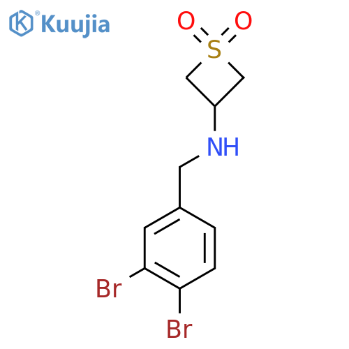 3-{[(3,4-Dibromophenyl)methyl]amino}-1lambda6-thietane-1,1-dione structure