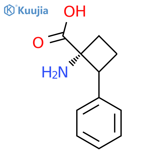 trans-1-amino-2-phenyl-cyclobutanecarboxylic acid structure