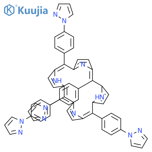 21H,23H-Porphine, 5,10,15,20-tetrakis[4-(1H-pyrazol-1-yl)phenyl]- structure