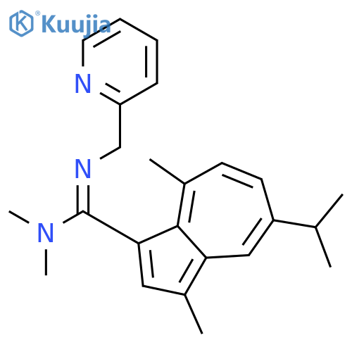 1-Azulenecarboximidamide,N,N,3,8-tetramethyl-5-(1-methylethyl)-N'-(2-pyridinylmethyl)- structure