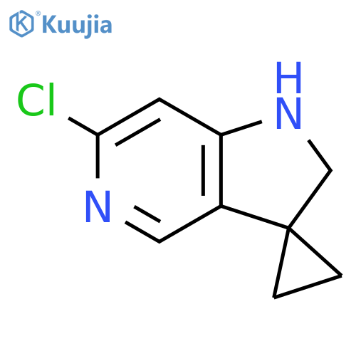 6-chlorospiro[1,2-dihydropyrrolo[3,2-c]pyridine-3,1'-cyclopropane] structure