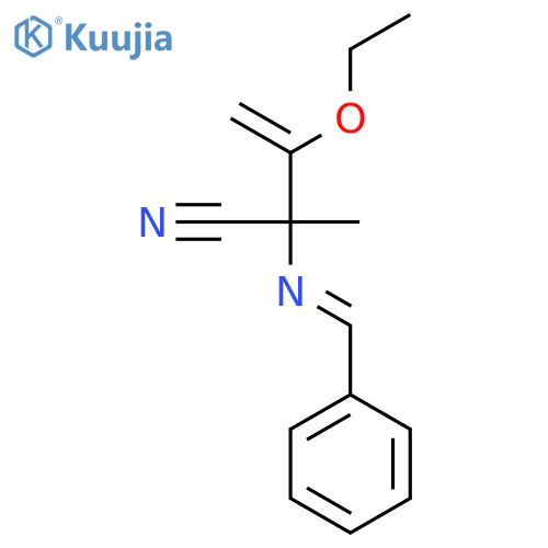 3-Butenenitrile, 3-ethoxy-2-methyl-2-[(phenylmethylene)amino]- structure
