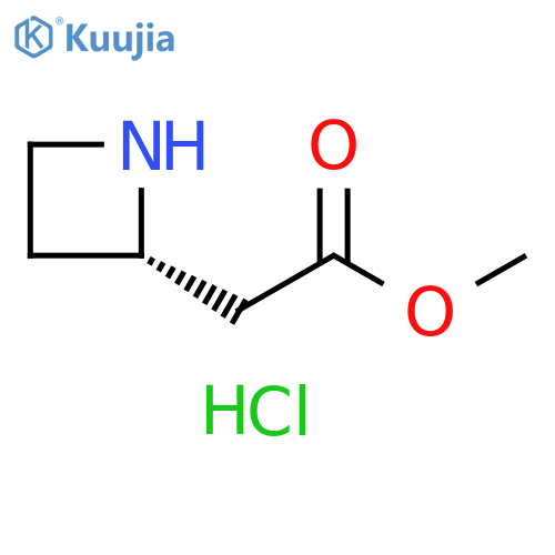 (S)-Azetidin-2-yl-acetic acid methyl ester hydrochloride structure