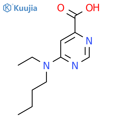 6-(Butyl(ethyl)amino)pyrimidine-4-carboxylic acid structure