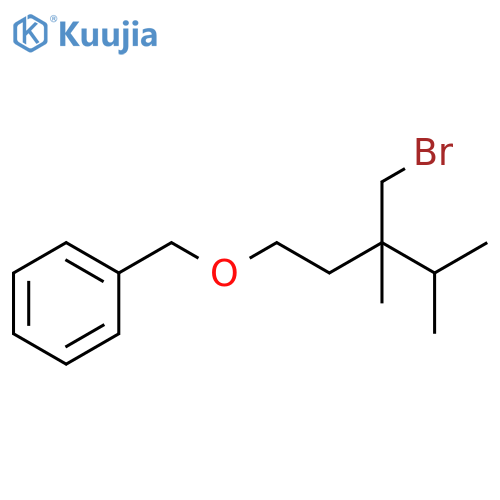 Benzene, [[[3-(bromomethyl)-3,4-dimethylpentyl]oxy]methyl]- structure