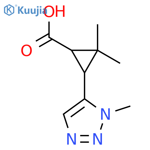 2,2-Dimethyl-3-(1-methyl-1h-1,2,3-triazol-5-yl)cyclopropane-1-carboxylic acid structure