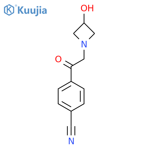 4-(2-(3-Hydroxyazetidin-1-yl)acetyl)benzonitrile structure