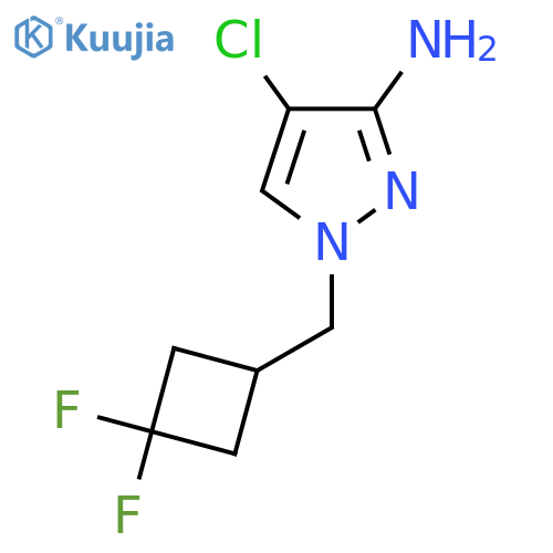 4-Chloro-1-[(3,3-difluorocyclobutyl)methyl]-1H-pyrazol-3-amine structure