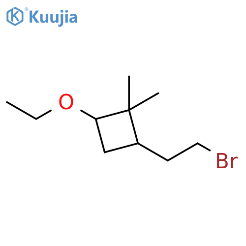 Cyclobutane, 2-(2-bromoethyl)-4-ethoxy-1,1-dimethyl- structure