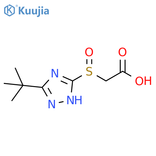Acetic acid,2-[[3-(1,1-dimethylethyl)-1H-1,2,4-triazol-5-yl]sulfinyl]- structure