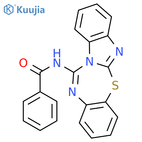 Benzamide, N-benzimidazo[2,1-b][1,3,5]benzothiadiazepin-12-yl- structure