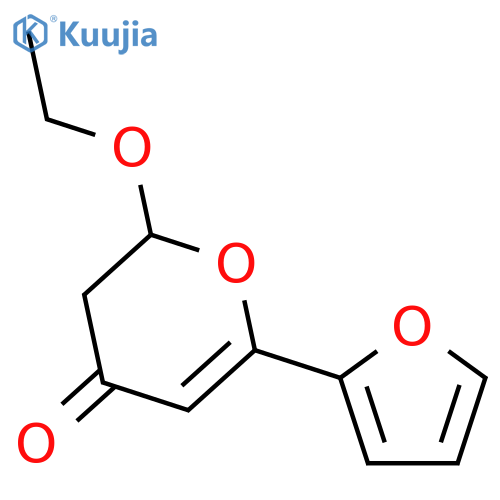 4H-Pyran-4-one,2-ethoxy-6-(2-furanyl)-2,3-dihydro- structure