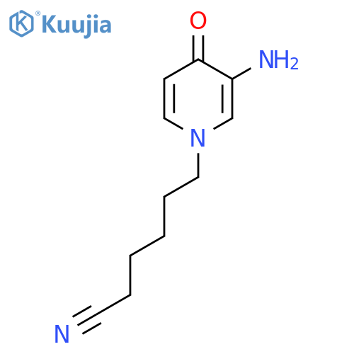 6-(3-Amino-4-oxo-1,4-dihydropyridin-1-yl)hexanenitrile structure