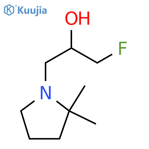 1-Pyrrolidineethanol, α-(fluoromethyl)-2,2-dimethyl- structure