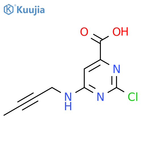 6-[(But-2-yn-1-yl)amino]-2-chloropyrimidine-4-carboxylic acid structure