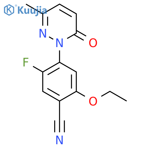 Benzonitrile, 2-ethoxy-5-fluoro-4-(3-methyl-6-oxo-1(6H)-pyridazinyl)- structure