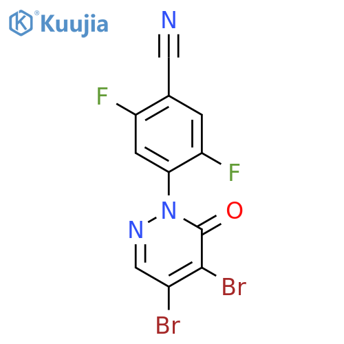 Benzonitrile, 4-(4,5-dibromo-6-oxo-1(6H)-pyridazinyl)-2,5-difluoro- structure