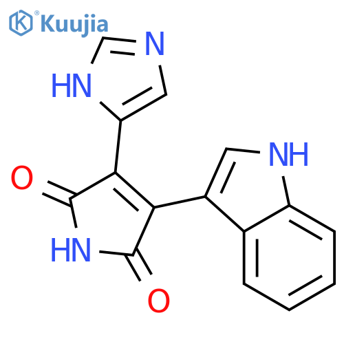 1H-Pyrrole-2,5-dione,3-(1H-imidazol-5-yl)-4-(1H-indol-3-yl)- structure