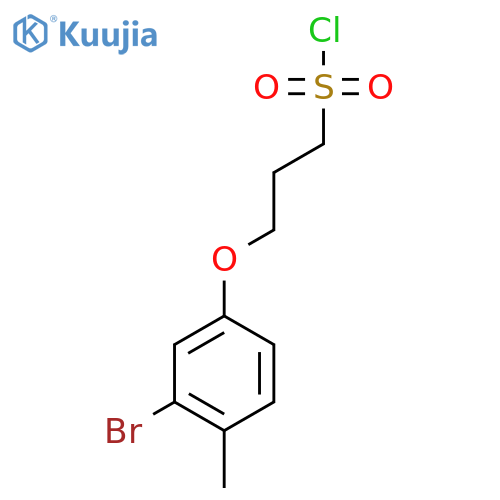 3-(3-Bromo-4-methylphenoxy)propane-1-sulfonyl chloride structure