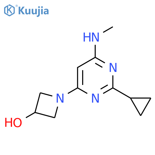 1-(2-Cyclopropyl-6-(methylamino)pyrimidin-4-yl)azetidin-3-ol structure