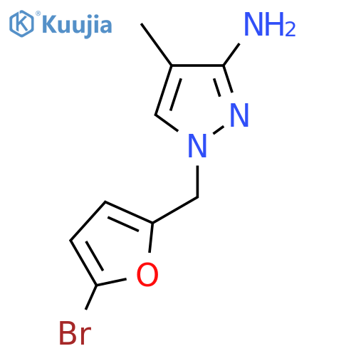1-[(5-Bromofuran-2-yl)methyl]-4-methyl-1H-pyrazol-3-amine structure