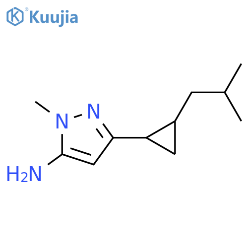 1-Methyl-3-[2-(2-methylpropyl)cyclopropyl]-1H-pyrazol-5-amine structure