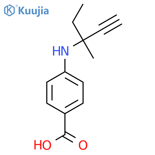 4-[(3-Methylpent-1-yn-3-yl)amino]benzoic acid structure